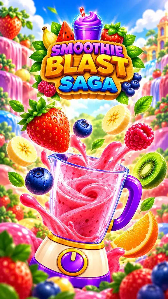 Smoothie Blast Saga key art
