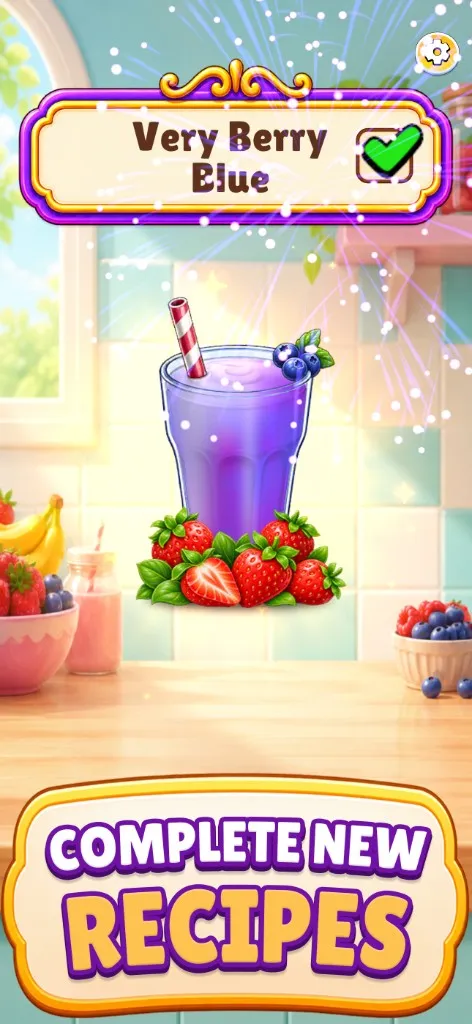 A finished Very Berry Blue recipe